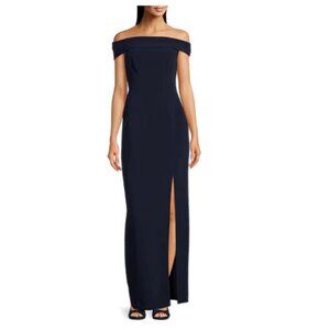 BRAND NEW - Lauren Ralph Lauren Crepe Off-the-Shoulder Slit Skirt Gown SIZE 16